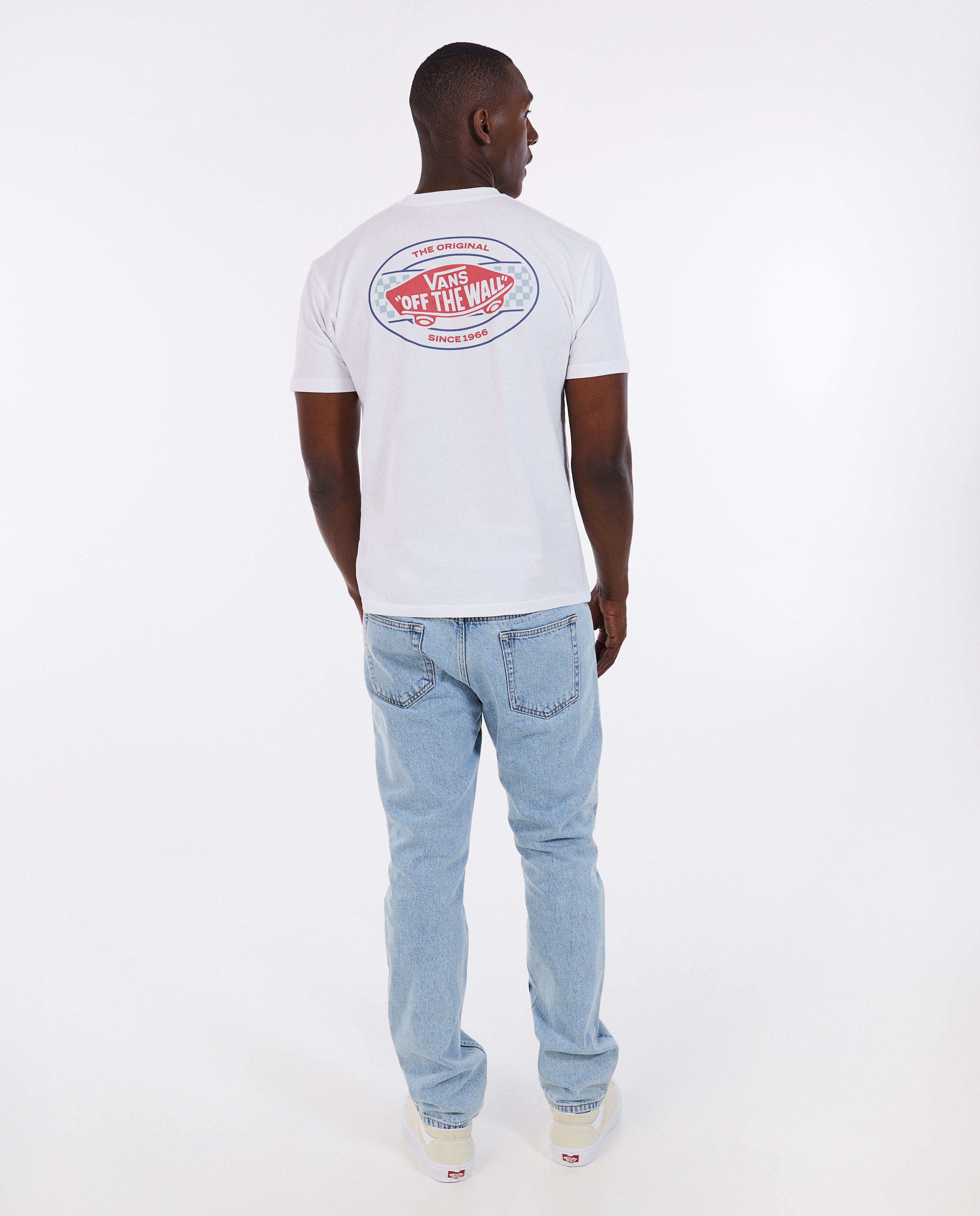 Tricou Vans alb cu imprimeu alb