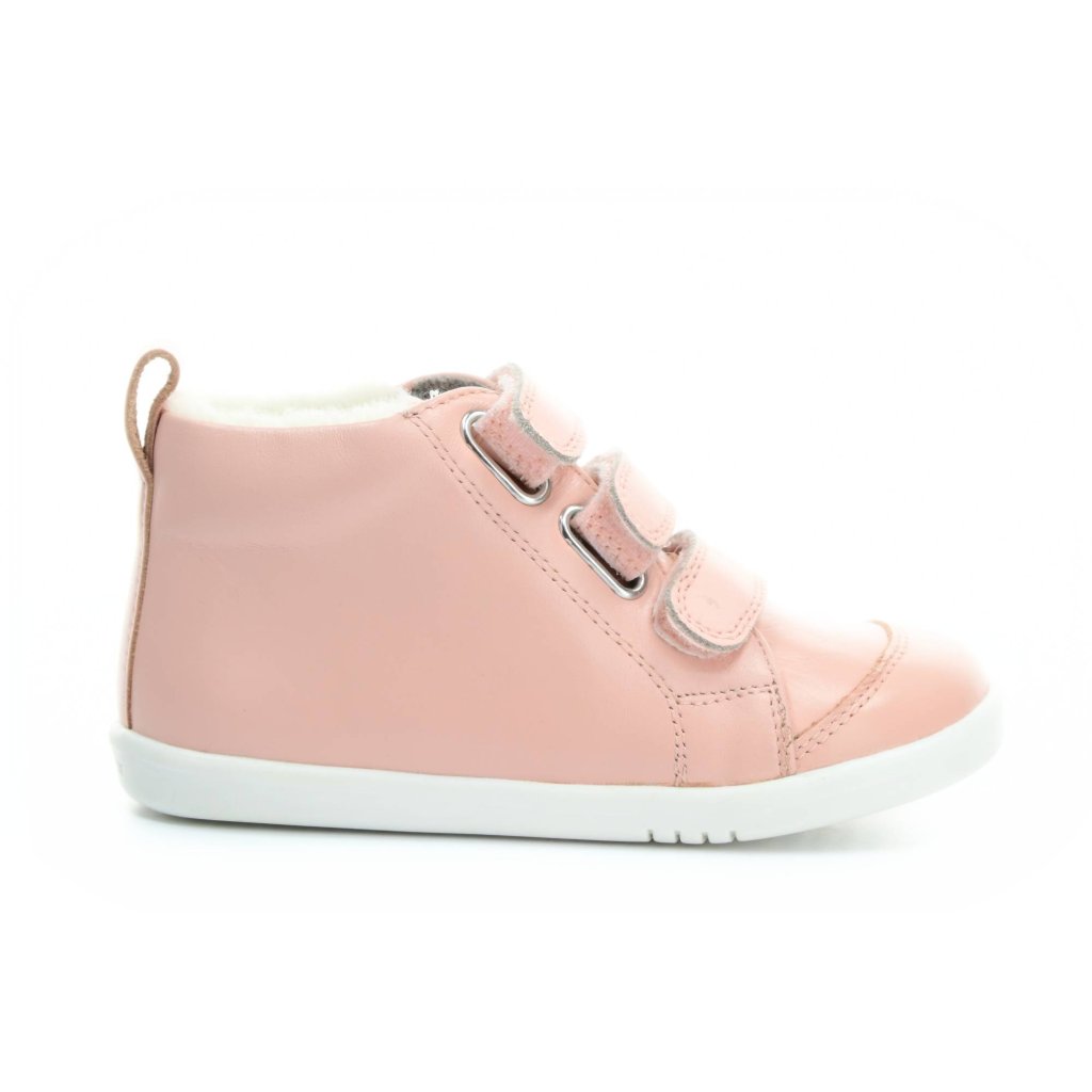 Bobux Hi Court Switch Arcitc Seashell (Silver metal/White) rosa gefütterte Stiefeletten