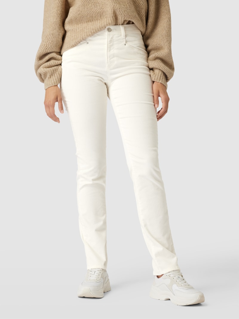 Cordhose mit Eingrifftaschen in offwhite