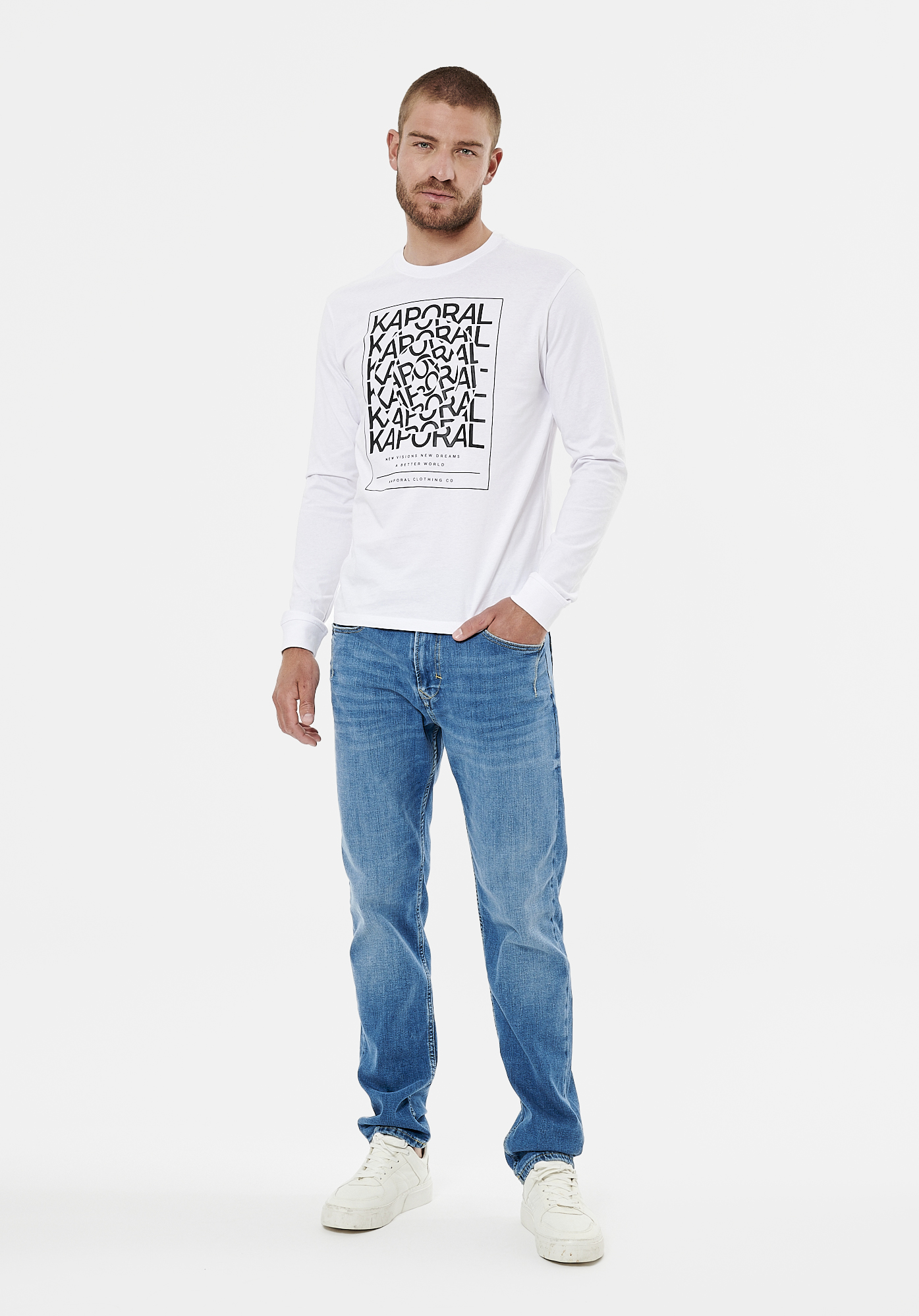 RUDY   T-shirt blanc homme 100% coton