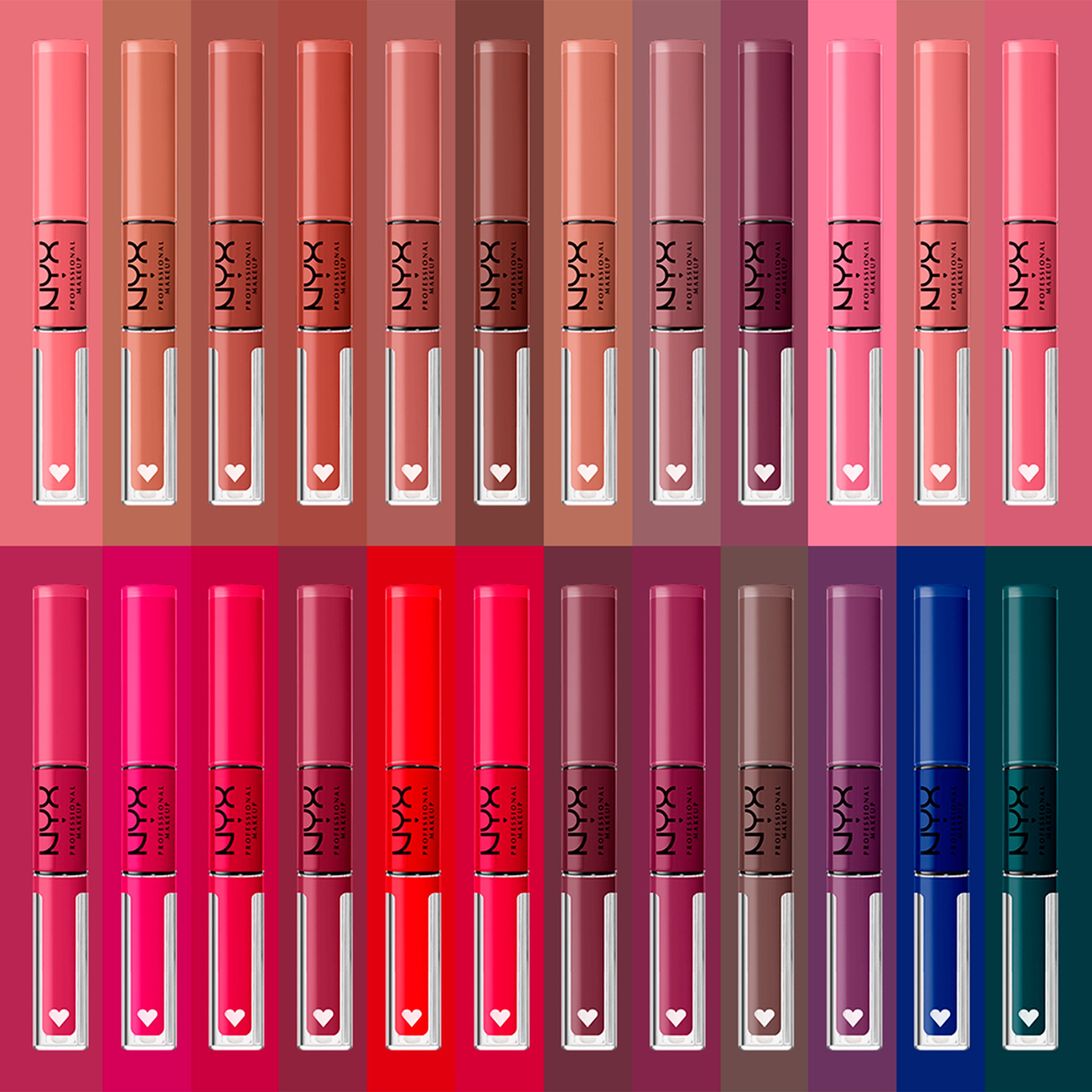 NYX Lippenstift Professional Makeup Shine Loud High Pigment Lip Shine, präziser Auftrag mit geformtem Applikator