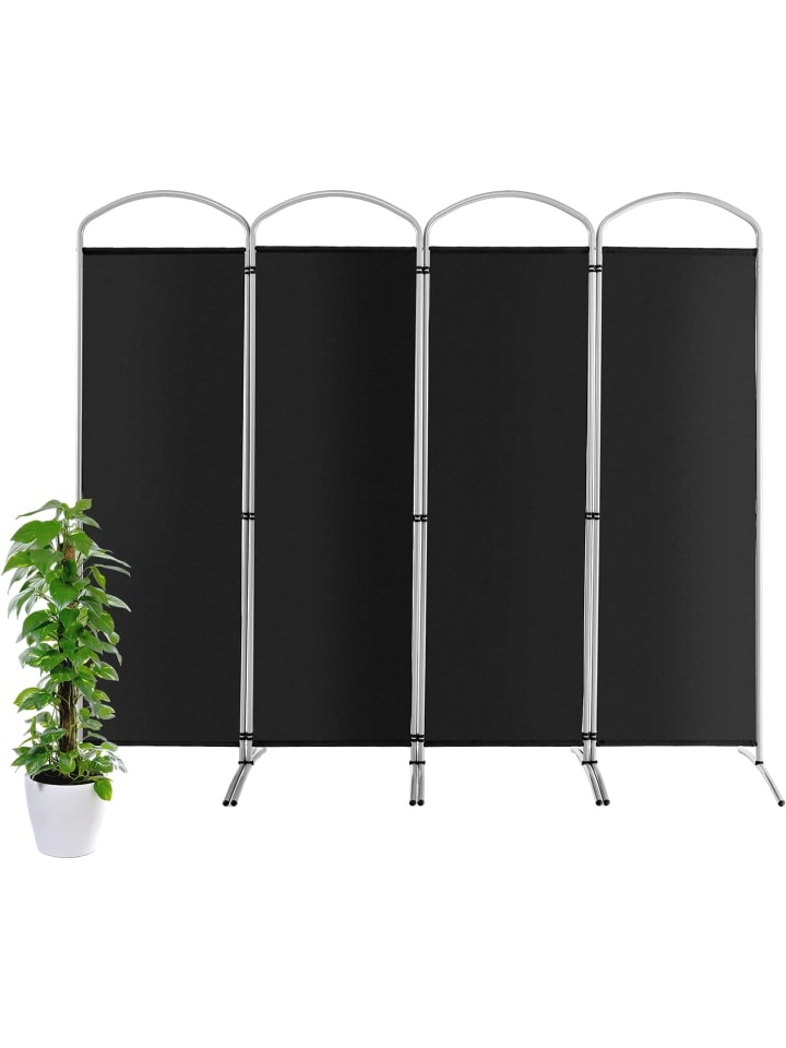 COSTWAY Raumteiler 4 tlg. 188cm in Schwarz günstig kaufen onesize