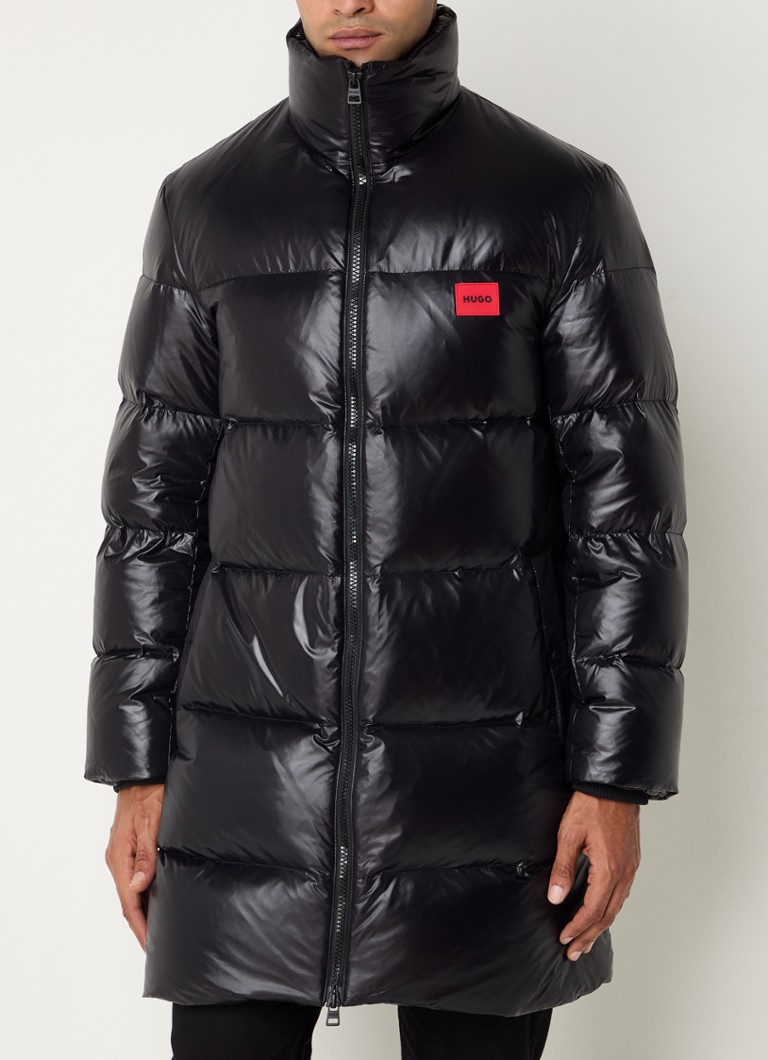 Jaqueta puffer HUGO BOSS Magnus com logo e bolsos laterais.