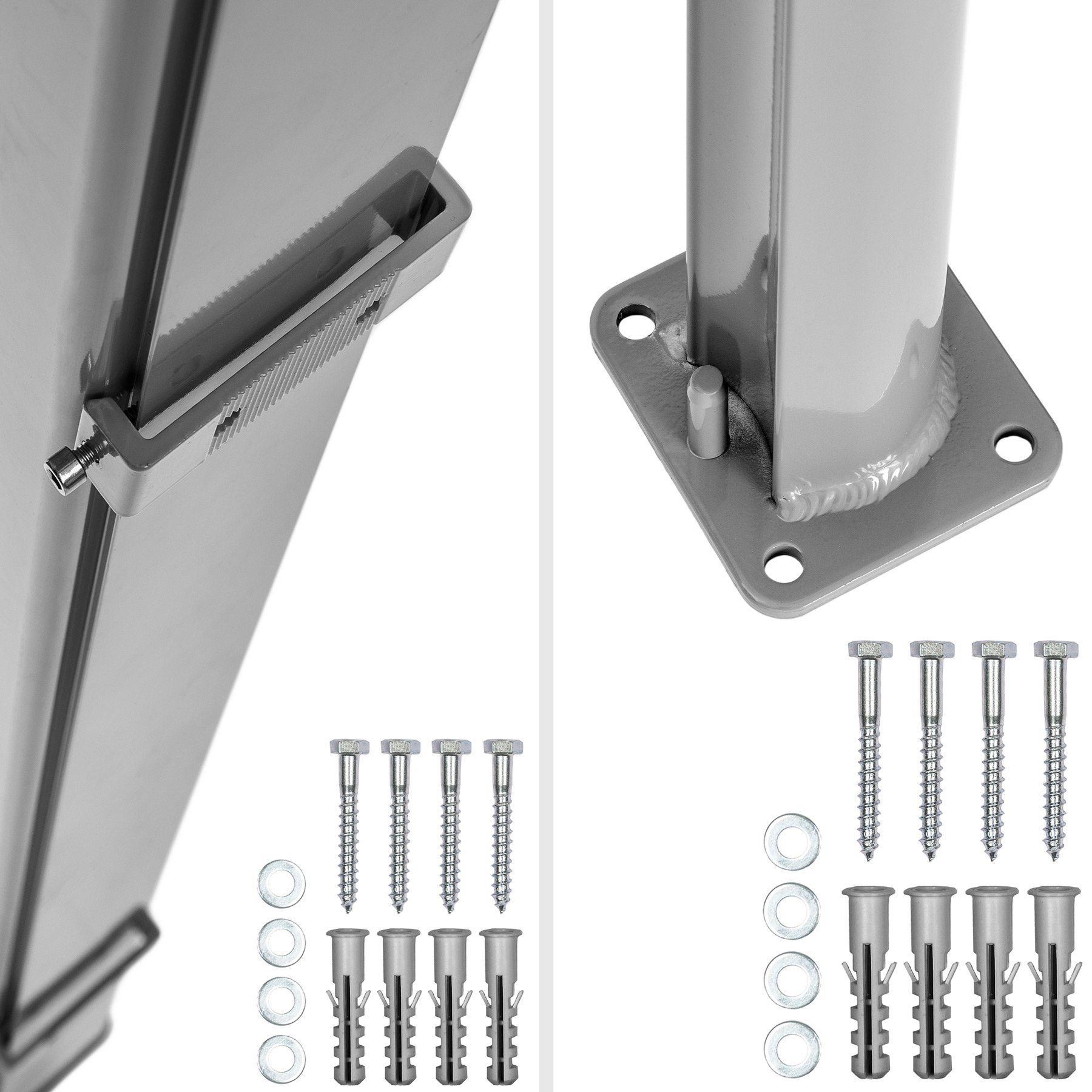 tectake Seitenarmmarkise Aluminium Seitenmarkise ausziehbar mit Ausziehbar