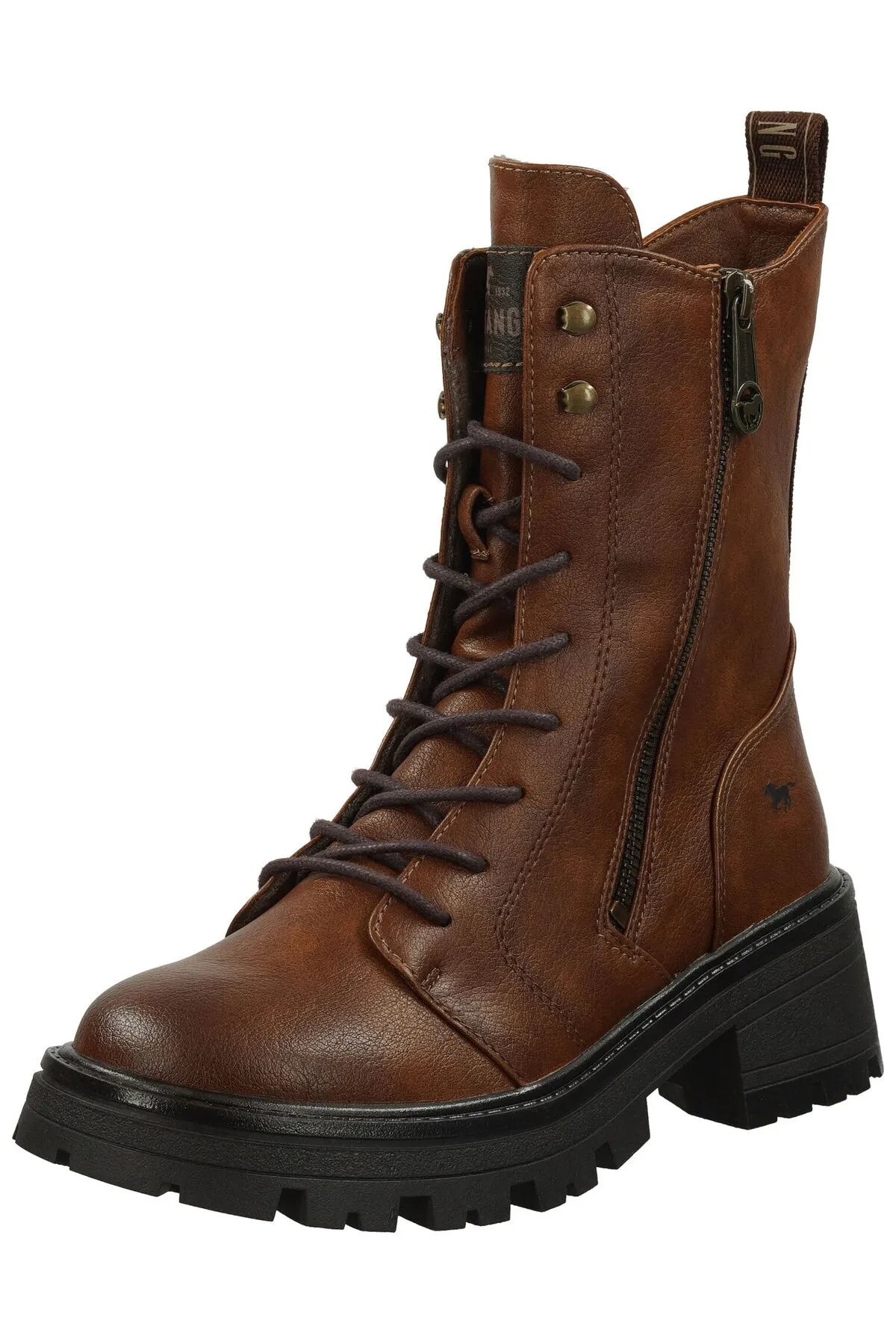 Mustang  Stiefelette - Braun - Blockabsatz