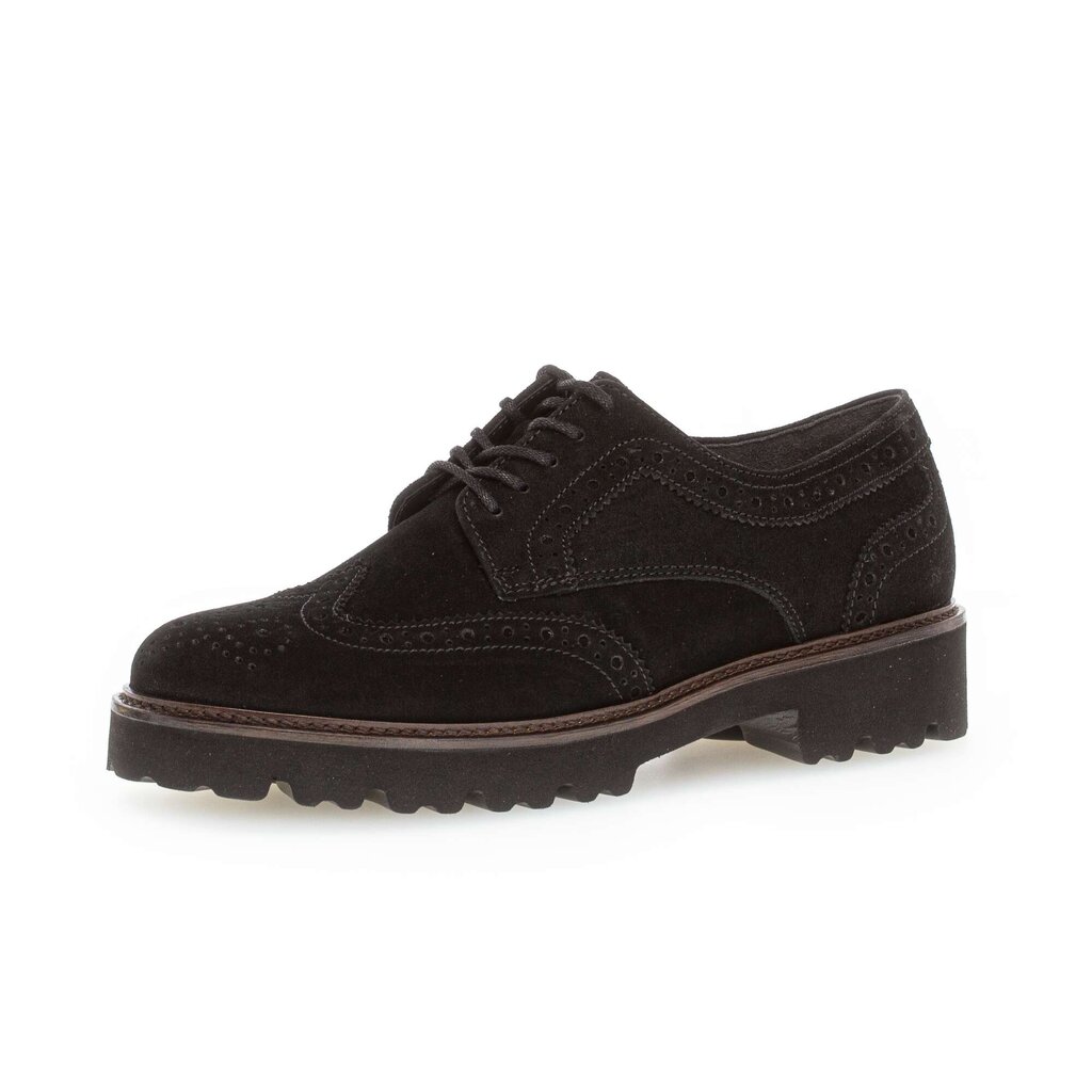 Gabor fashion Schnürschuh schwarz