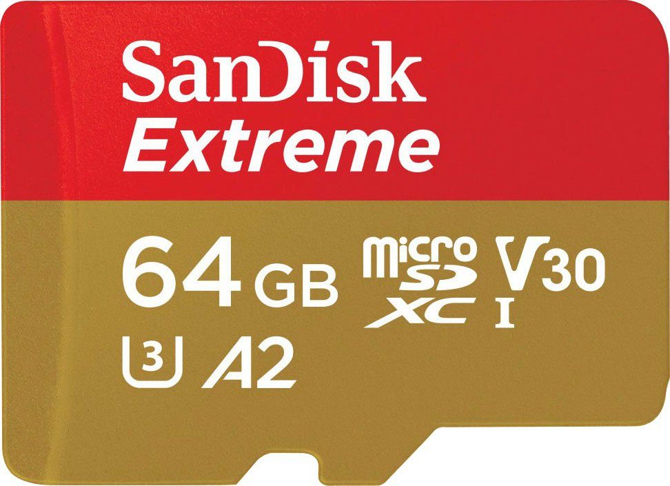 Sandisk Extreme 64GB Speicherkarte (64 GB, UHS Class 3, 170 MB/s Lesegeschwindigkeit)