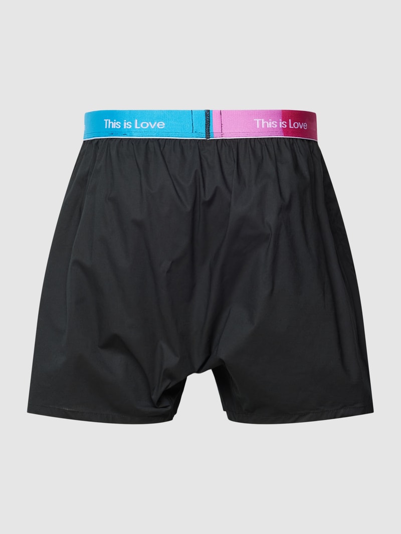 Boxershorts mit Statement-Stitching Modell 'TRAD' in schwarz