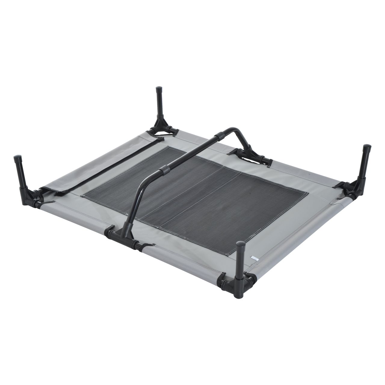 PawHut Haustierbett mit Baldachin Erhöhtes Hundebett Hundeliege outdoor Grau