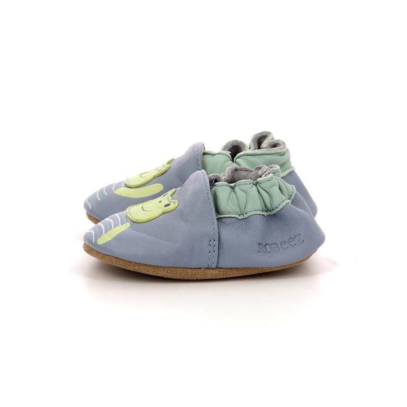 Chaussons cuir tannage vegetal Froggy Rain