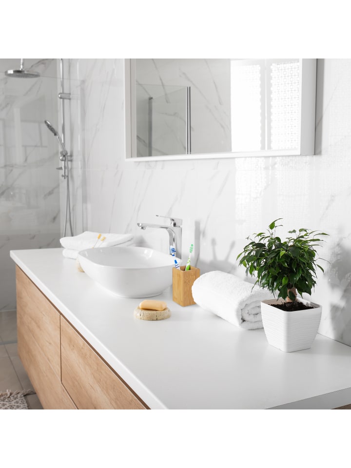 relaxdays 2 x Zahnputzbecher in Natur günstig kaufen onesize