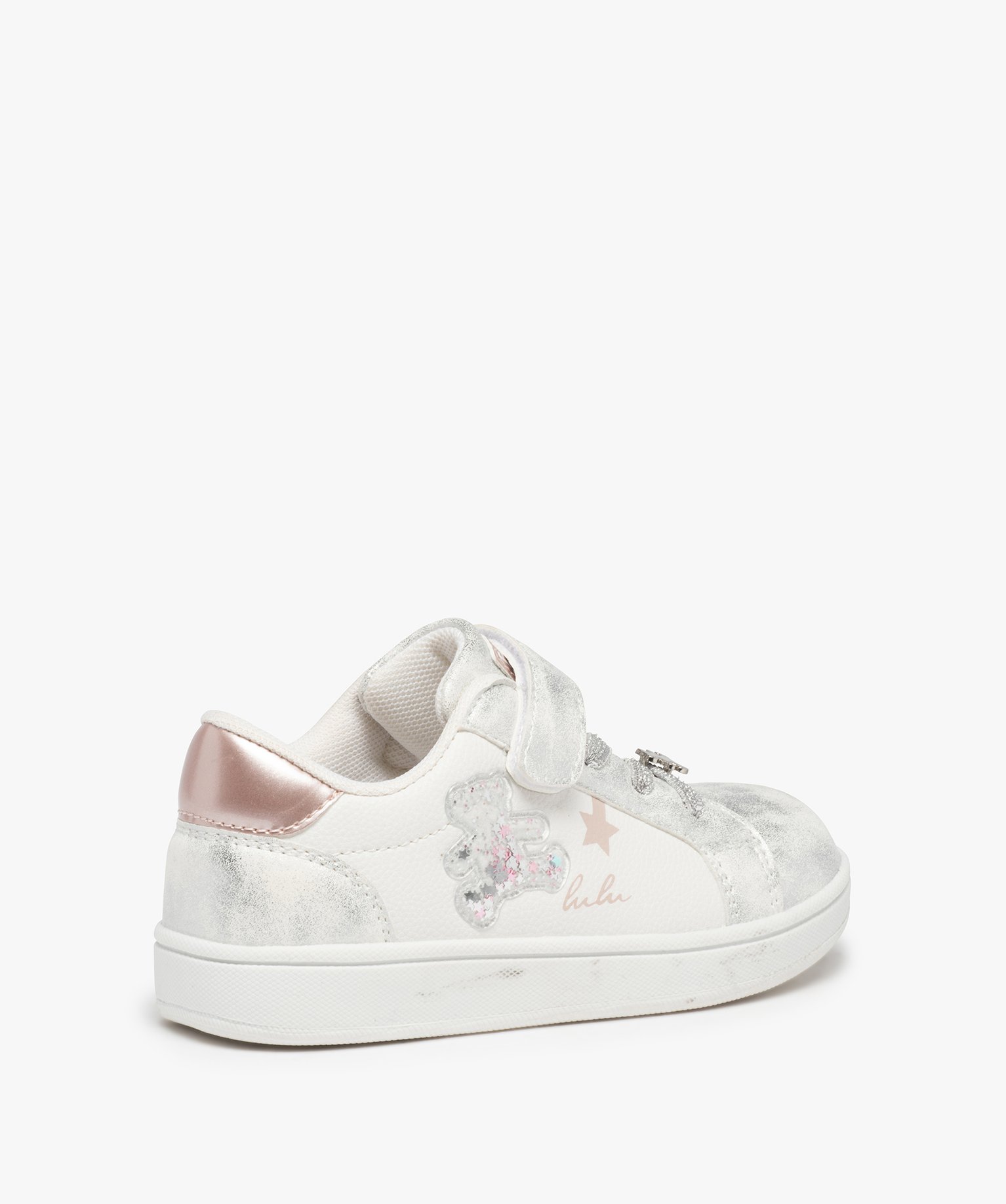 Baskets fille girly avec détails métallisés - LuluCastagn... blanc | GEMO