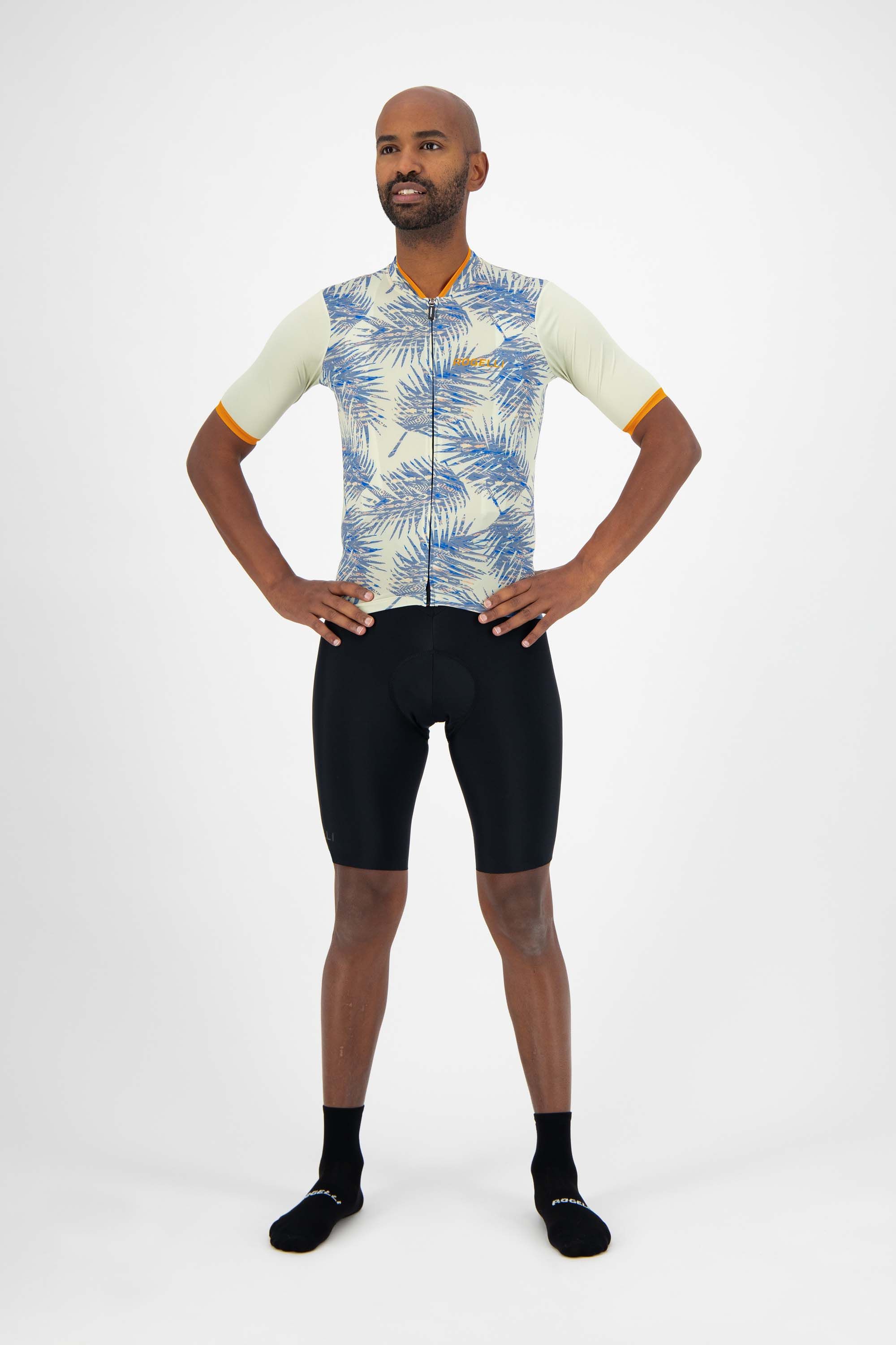 Rogelli Nature Sand/Orange Herren Radtrikot Kurzarm
