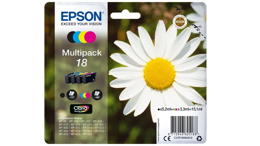 Epson Druckerpatrone T1806 Multipack Gänseblümchen