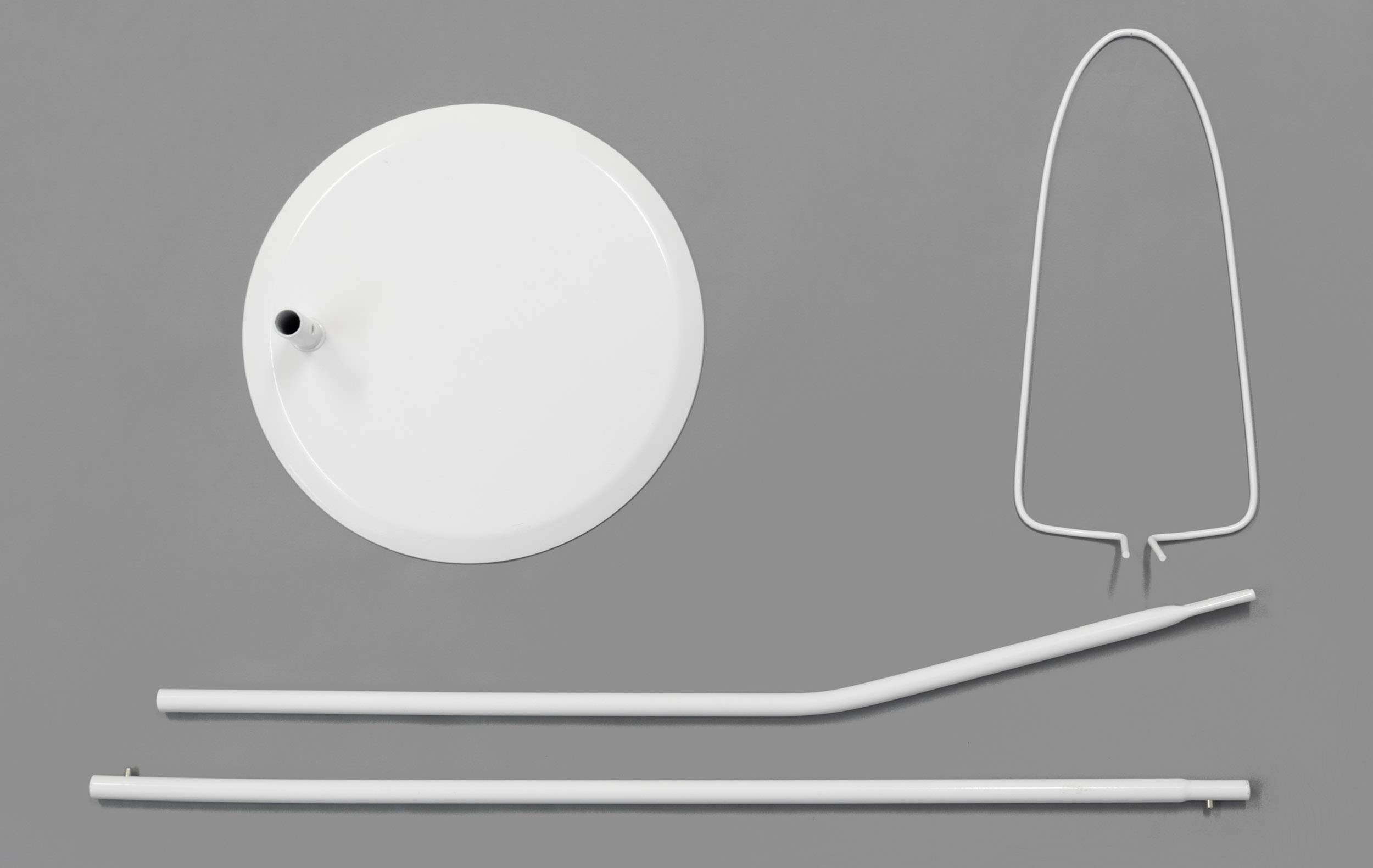 Himmelstange (Made in EU) freistehender Himmelhalter, Schleierhalter für Babybett; Kinderbett; Stubenwagen; Wiege, lackiertes Metall in weiß Lange ca.: 150cm, leicht umstellbar, Amilian, freistehend
