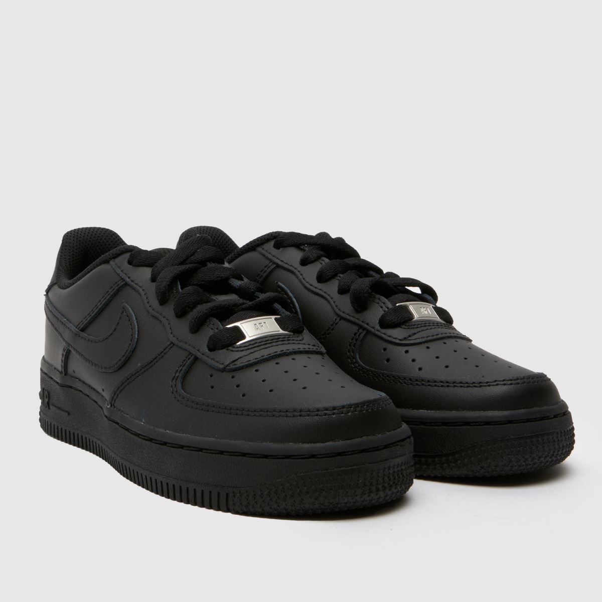 Nike svarta Air Force 1 le Youth-träningsskor