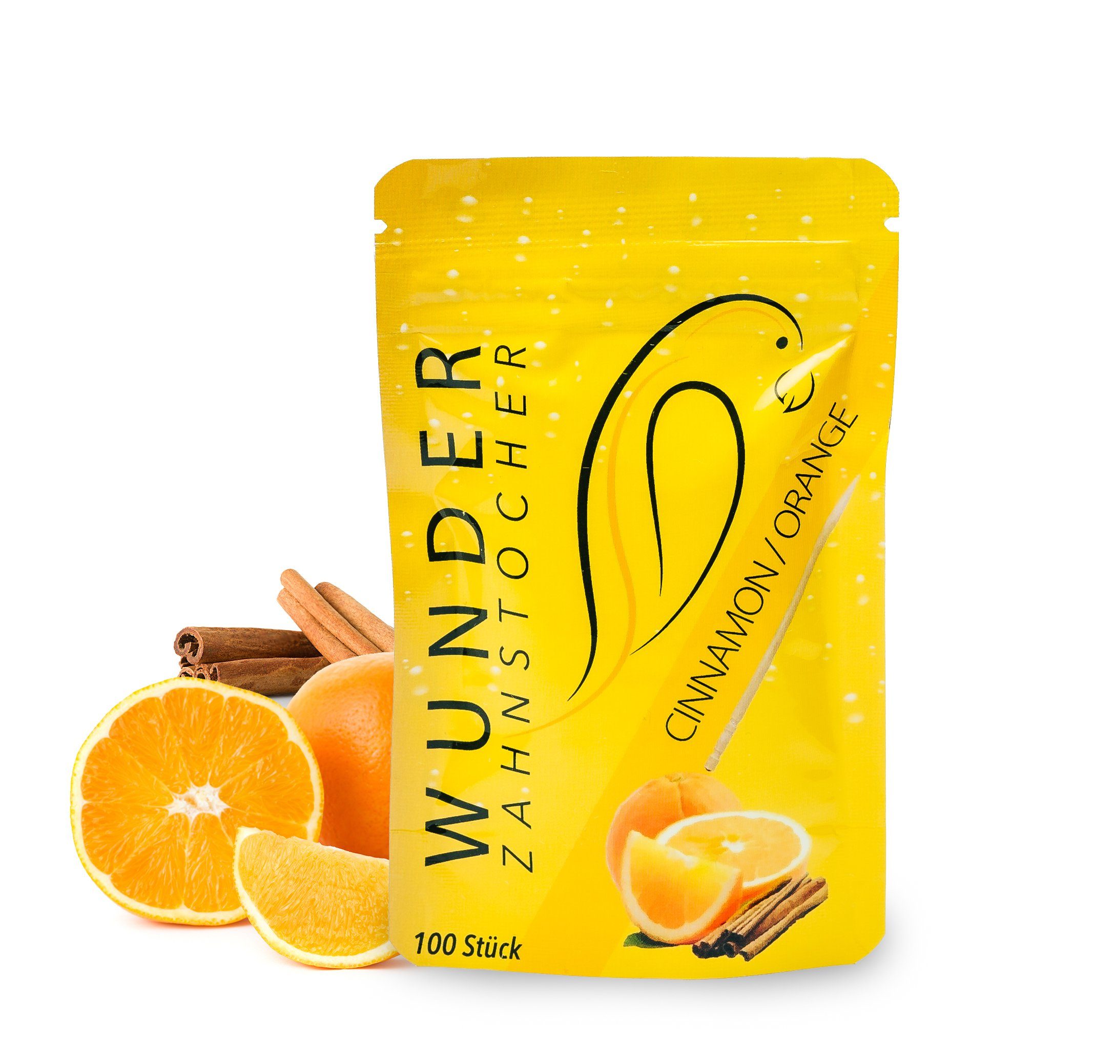 Wunder Zahnstocher Mundpflegecenter Wunder Zahnstocher mit Geschmack - Refill Pack - Zimt/Orange
