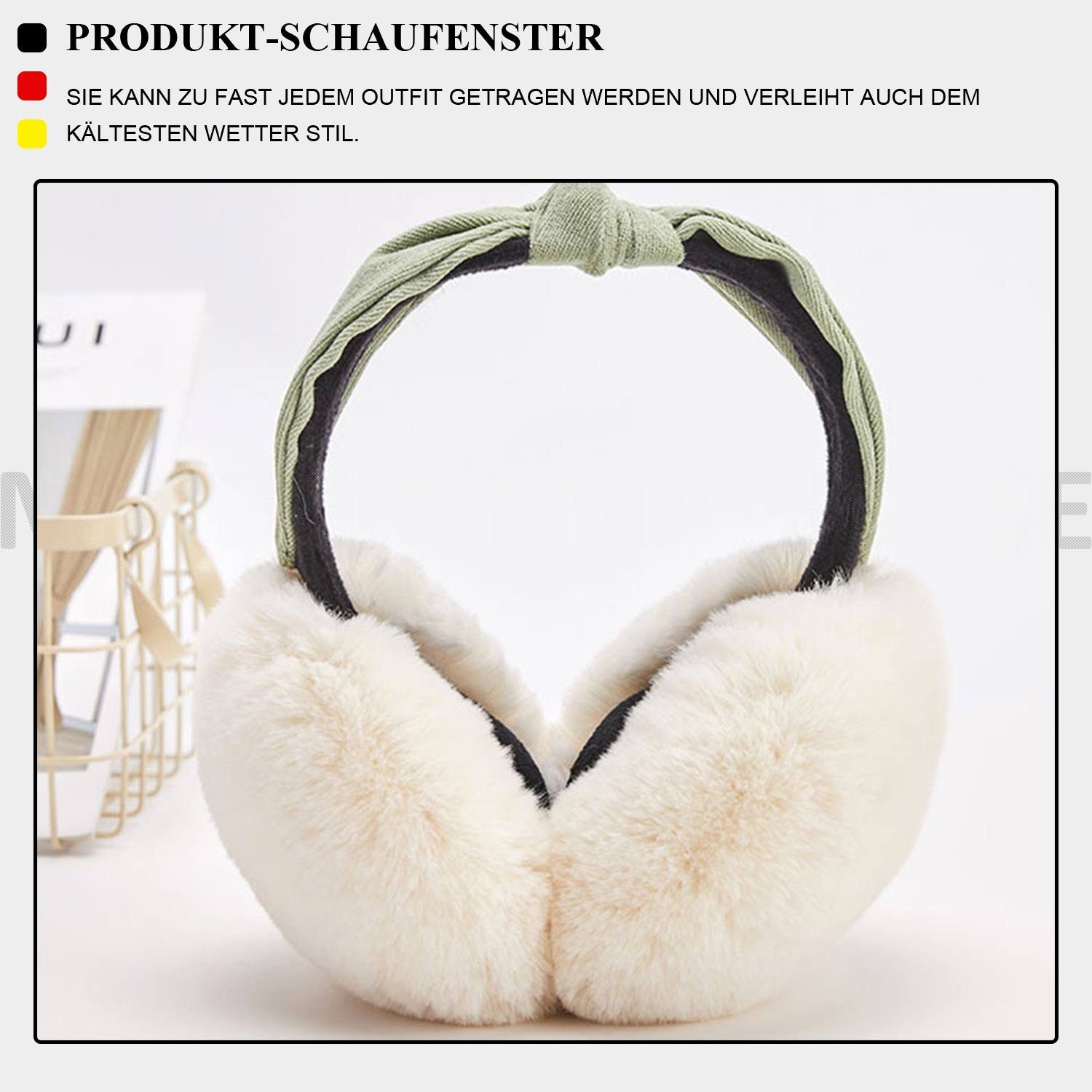 MAGICSHE Ohrenwärmer Winter Ohrenschützer für Damen flauschig und weich