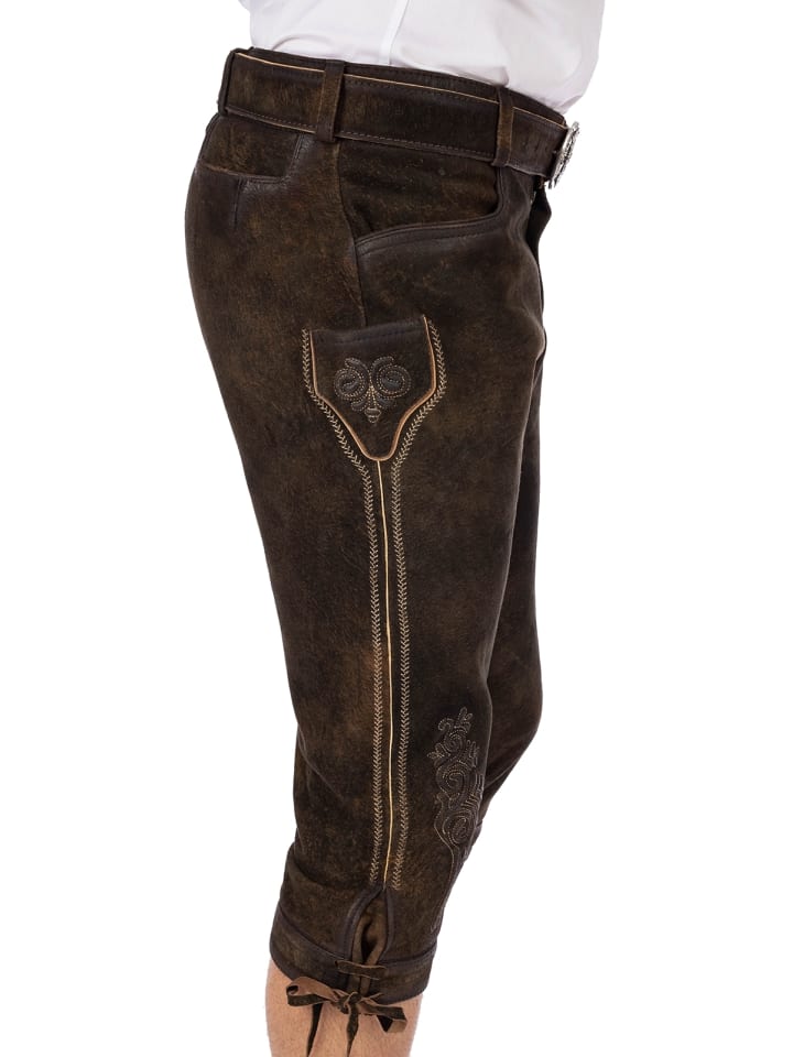 Gwandler Lederhose SEEFELD-gespeckt in graphit günstig kaufen