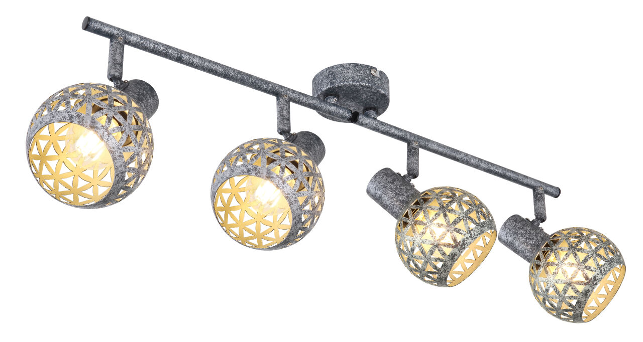 Globo Lighting - LELA - Strahler Metall grau, 4x E14
