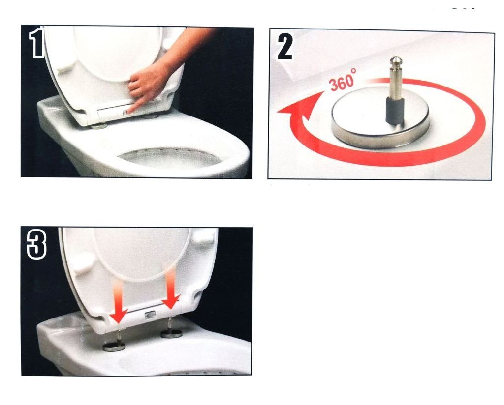 duschy WC-Sitz Slim Sense Red, mit Absenkautomatik und Schnellverschluss, Toilettendeckel, WC-Brille, 805-43