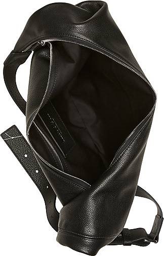 Marc O'Polo Flache Schultertasche medium aus fein genarbtem Rindleder