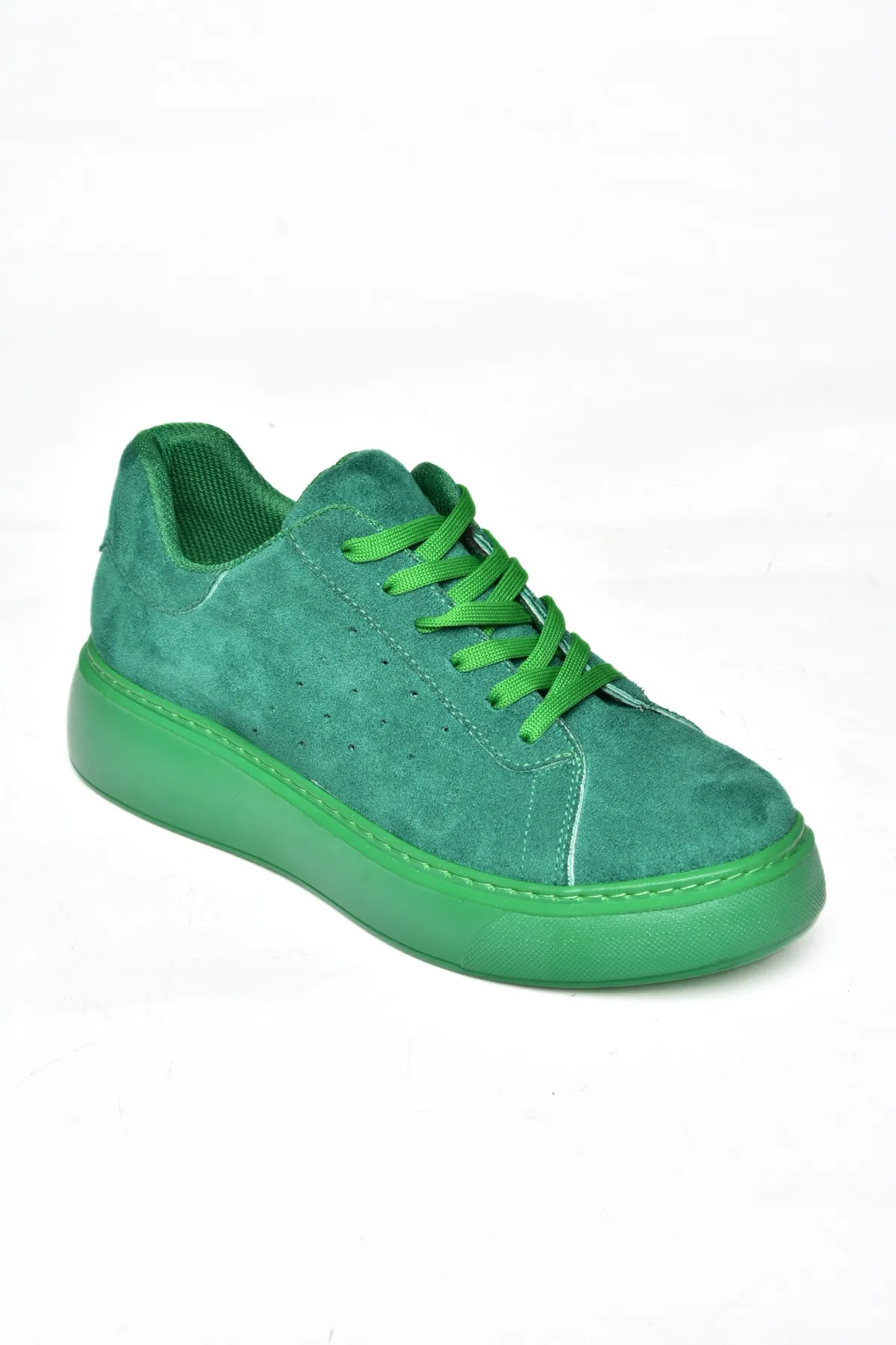 Fox Shoes  P602045002 Grüne Wildleder-Sportschuhe für Damen