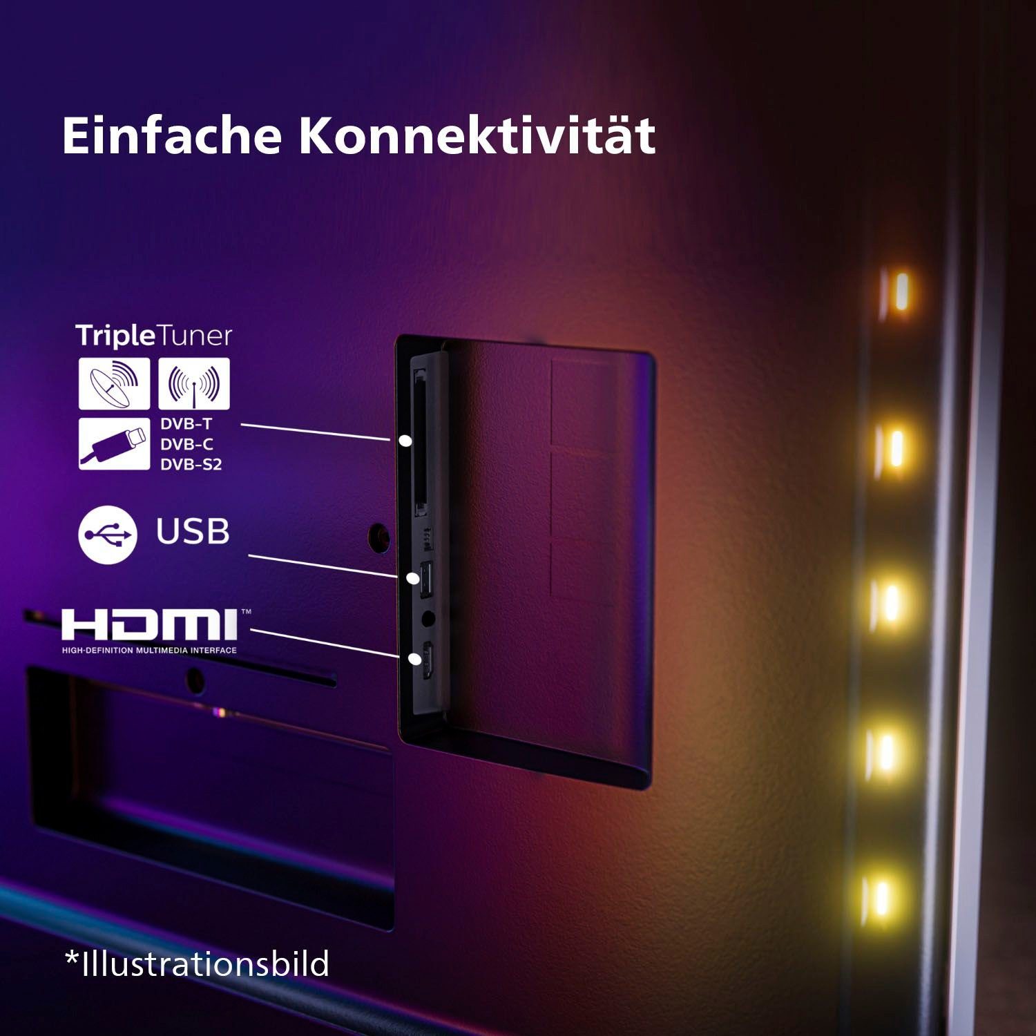 Philips 55OLED808/12 OLED-Fernseher (139 cm/55 Zoll, 4K Ultra HD, Android TV, Smart-TV)