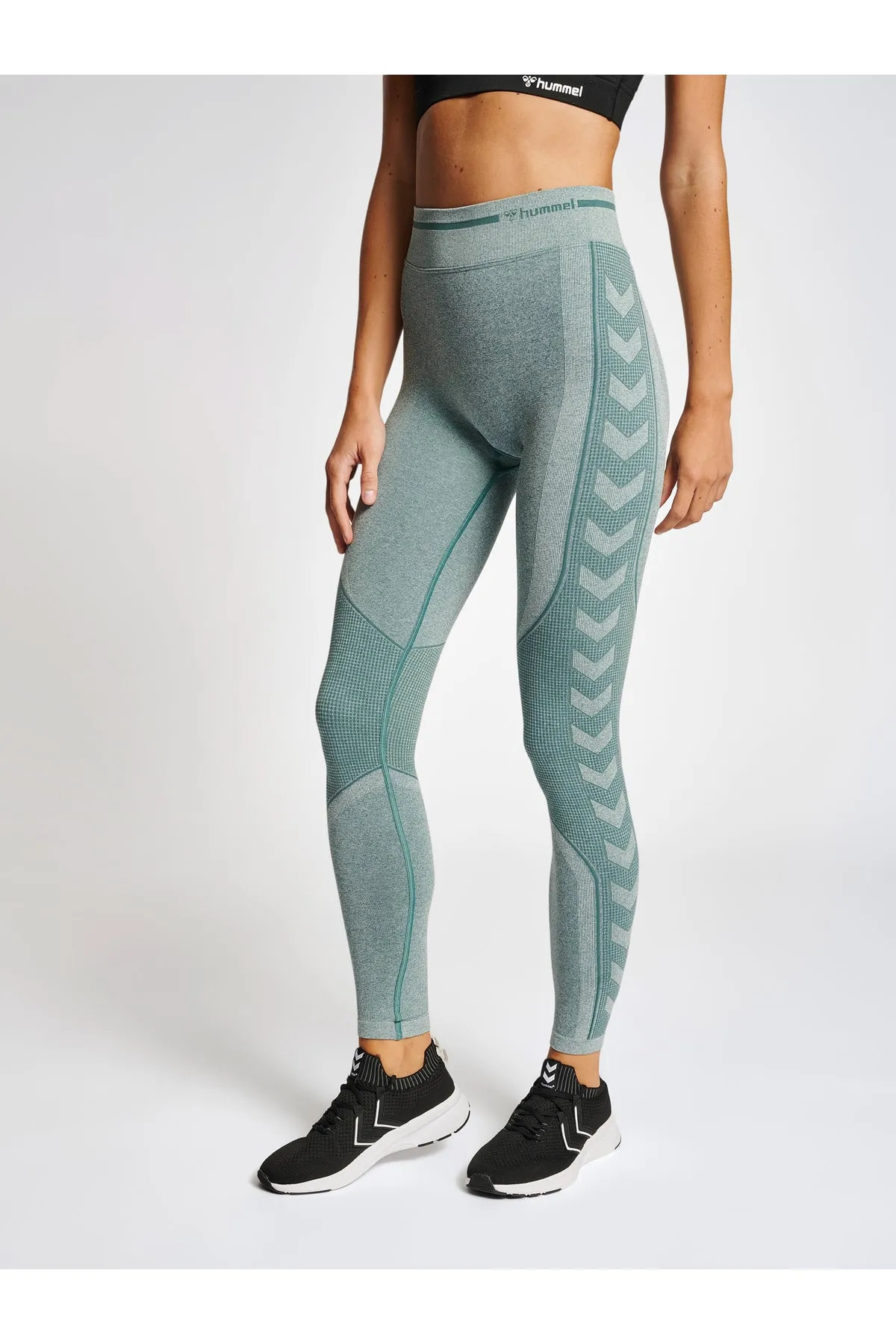hummel  Sport-Leggings - Grün - Mittlerer Bund