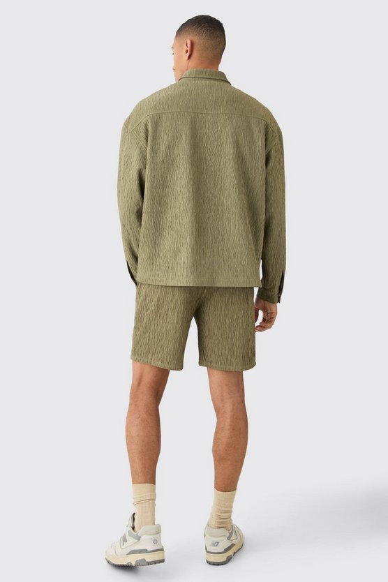 Strukturierte smarte Satin-Shorts