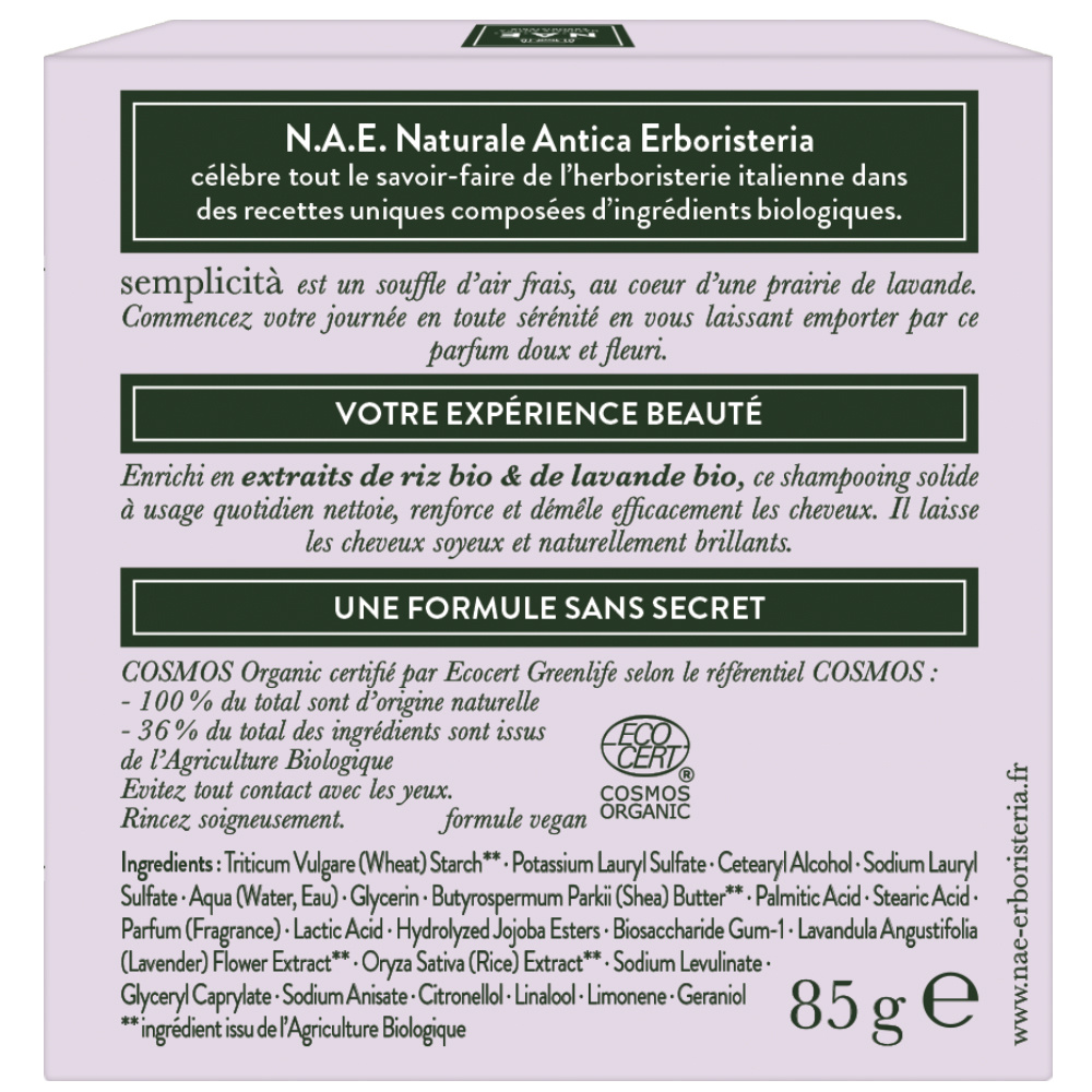 N.A.E. N.A.E. SHAMPOOING BIO Solide Quotidien Shampooing solide