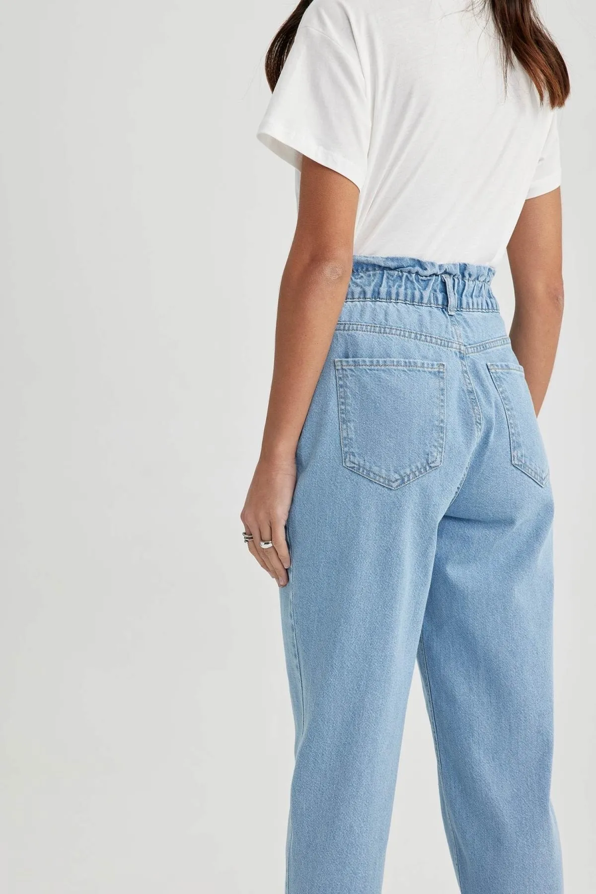 DeFacto  Knöchellange Paperbag-Jeans aus 100 % Baumwolle