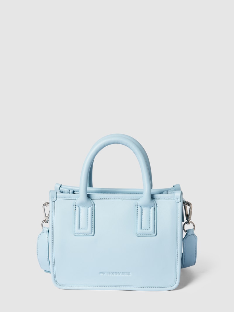 Tote Bag mit Label-Detail Modell 'LENI' in hellblau