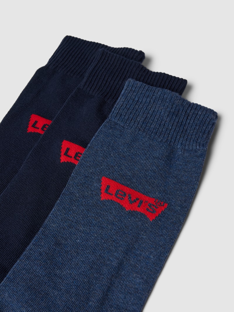 Socken mit Label-Details im 3er-Pack in marineblau