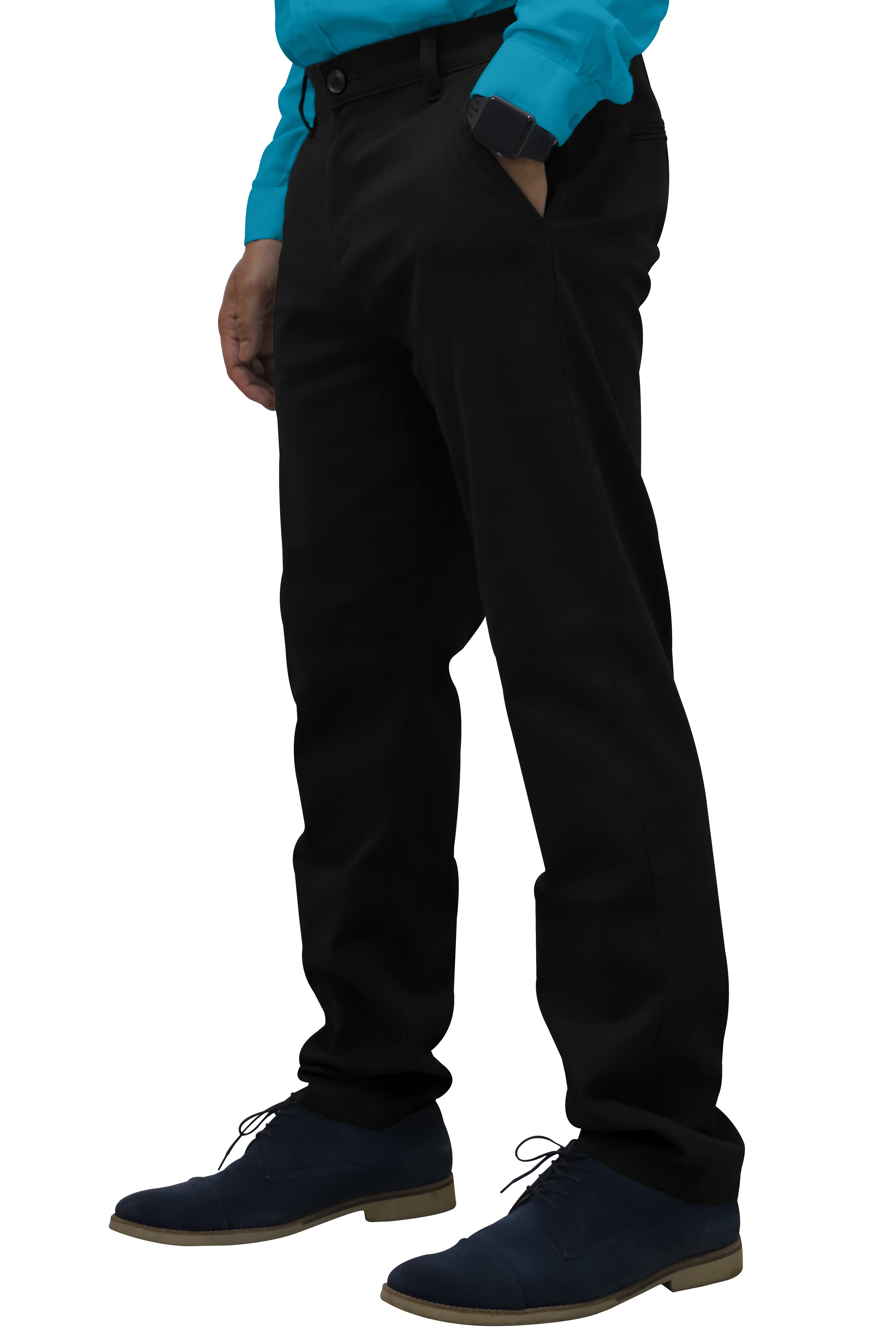 BlauerHafen Chinohose Herren Regular Fit Chino Casual Relaxed Stretch-Baumwollhose 30