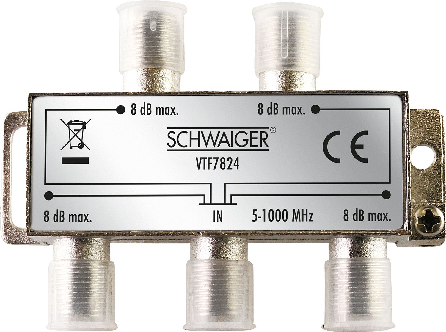 Schwaiger VTF7824 4-fach 8 dB kabelverteiler