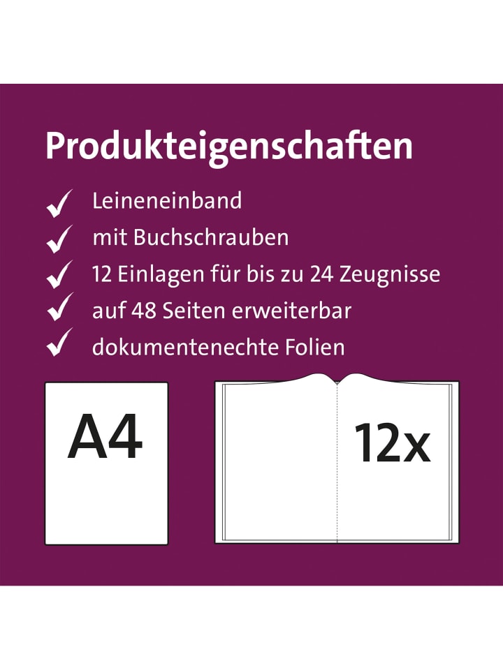 ROTH Zeugnismappe Spectrum mit Buchschrauben pink in Pink günstig kaufen onesize