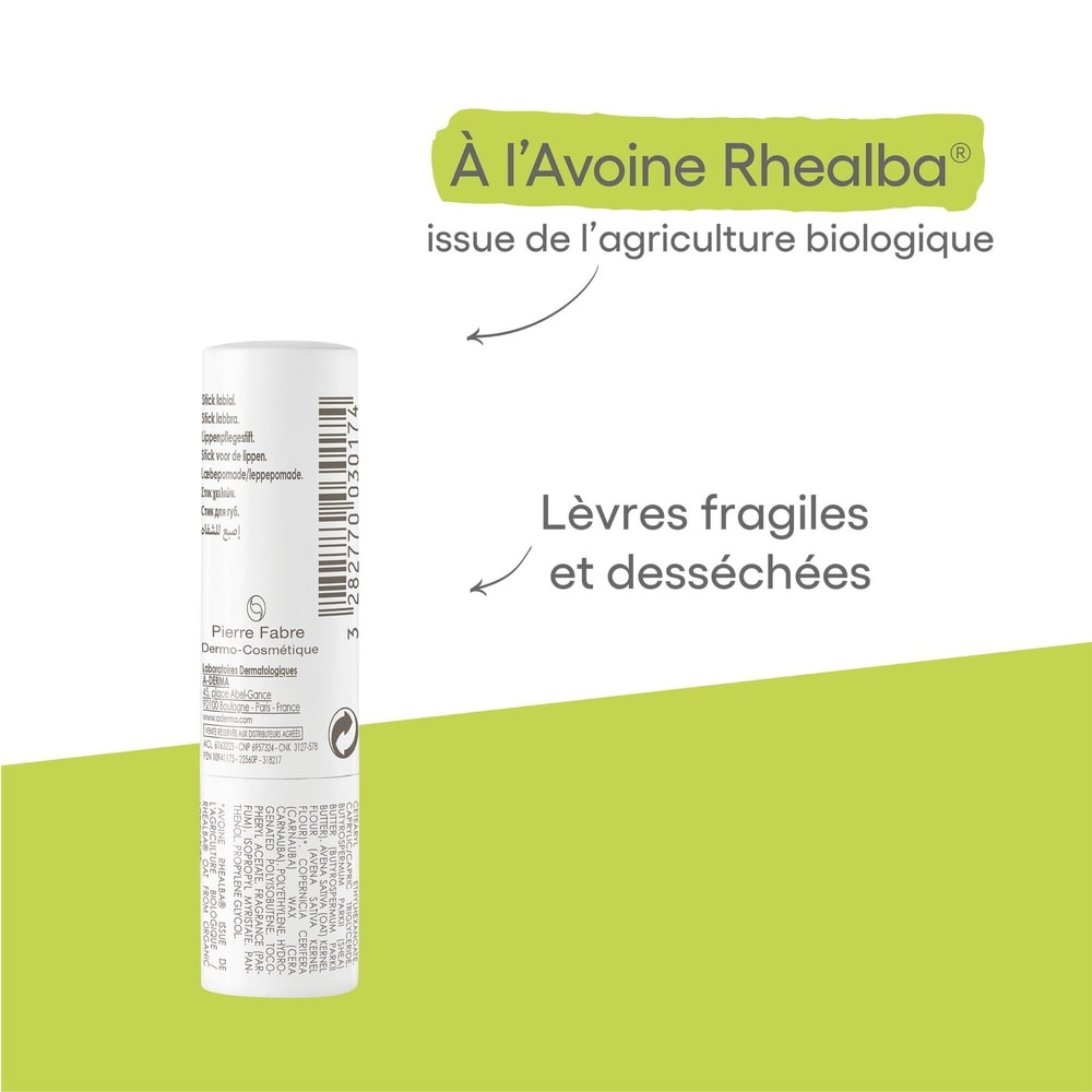 A-Derma Stick Lèvres 4g Stick lèvres