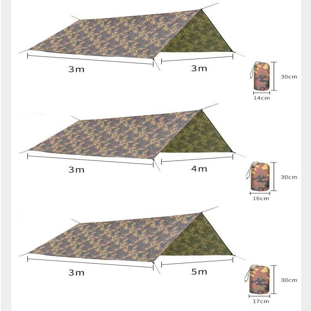GelldG Tarp-Zelt Wasserdicht Camping Tarp Zeltplanen, Multifunktionales UV Schutz Zelt