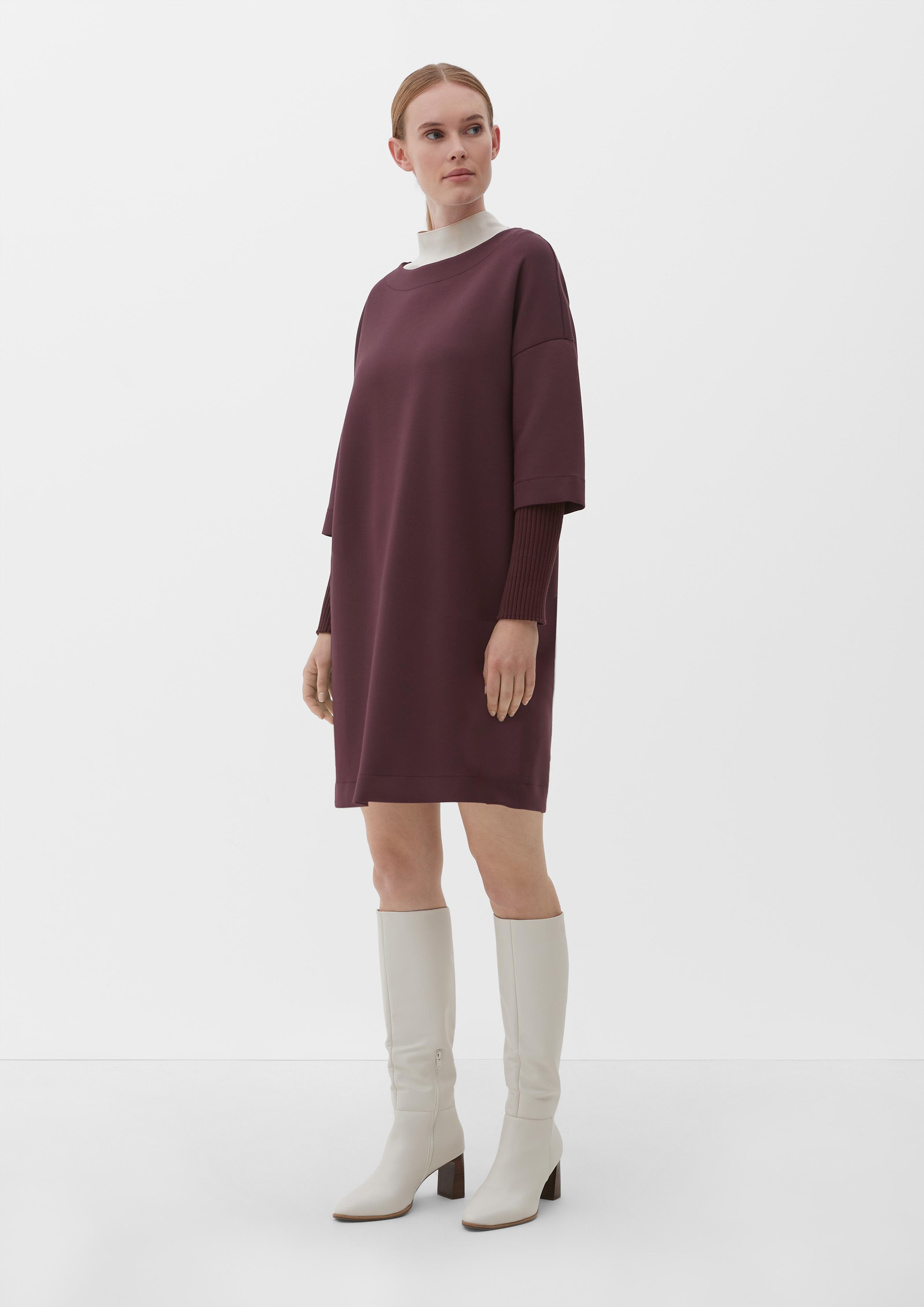 Sweatkleid mit gerippten Ärmeln  2118984-4989
