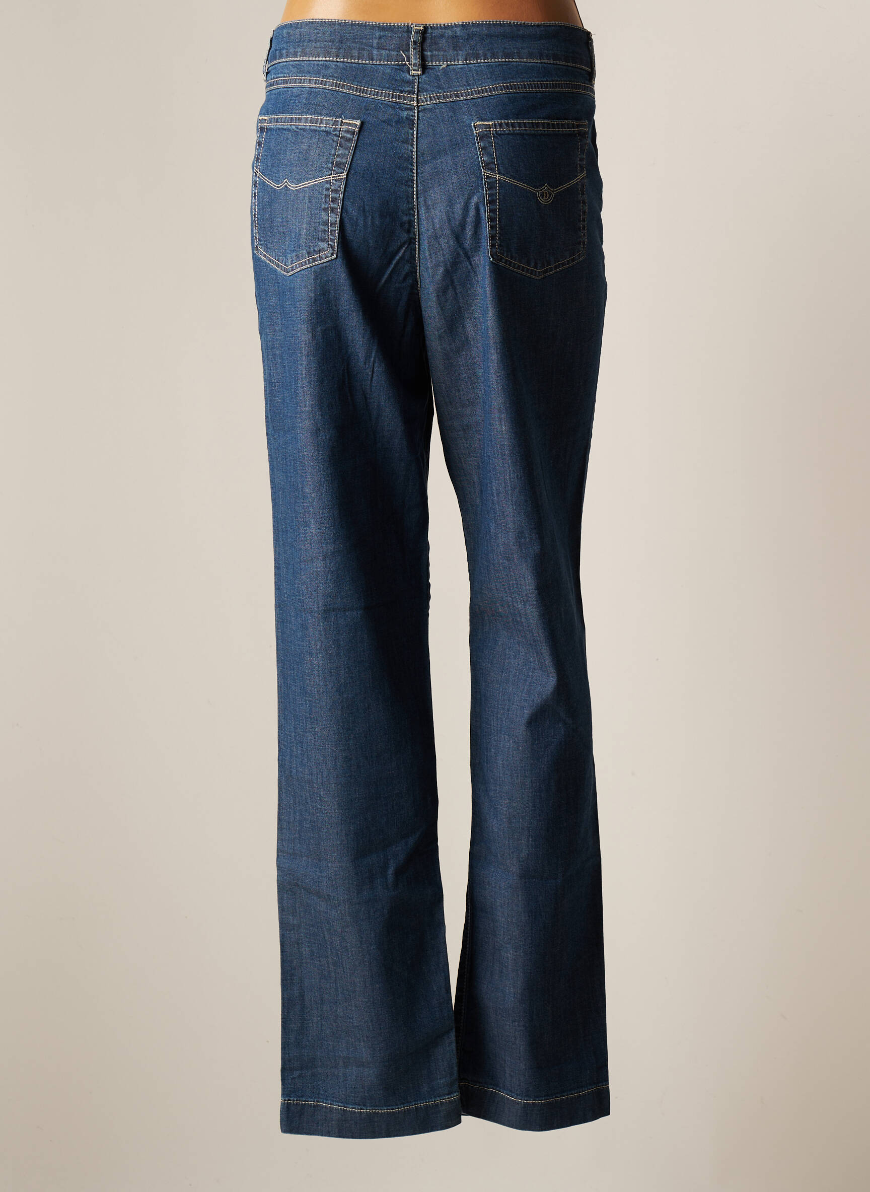 Dismero Jeans Coupe Droite Femme couleur bleu