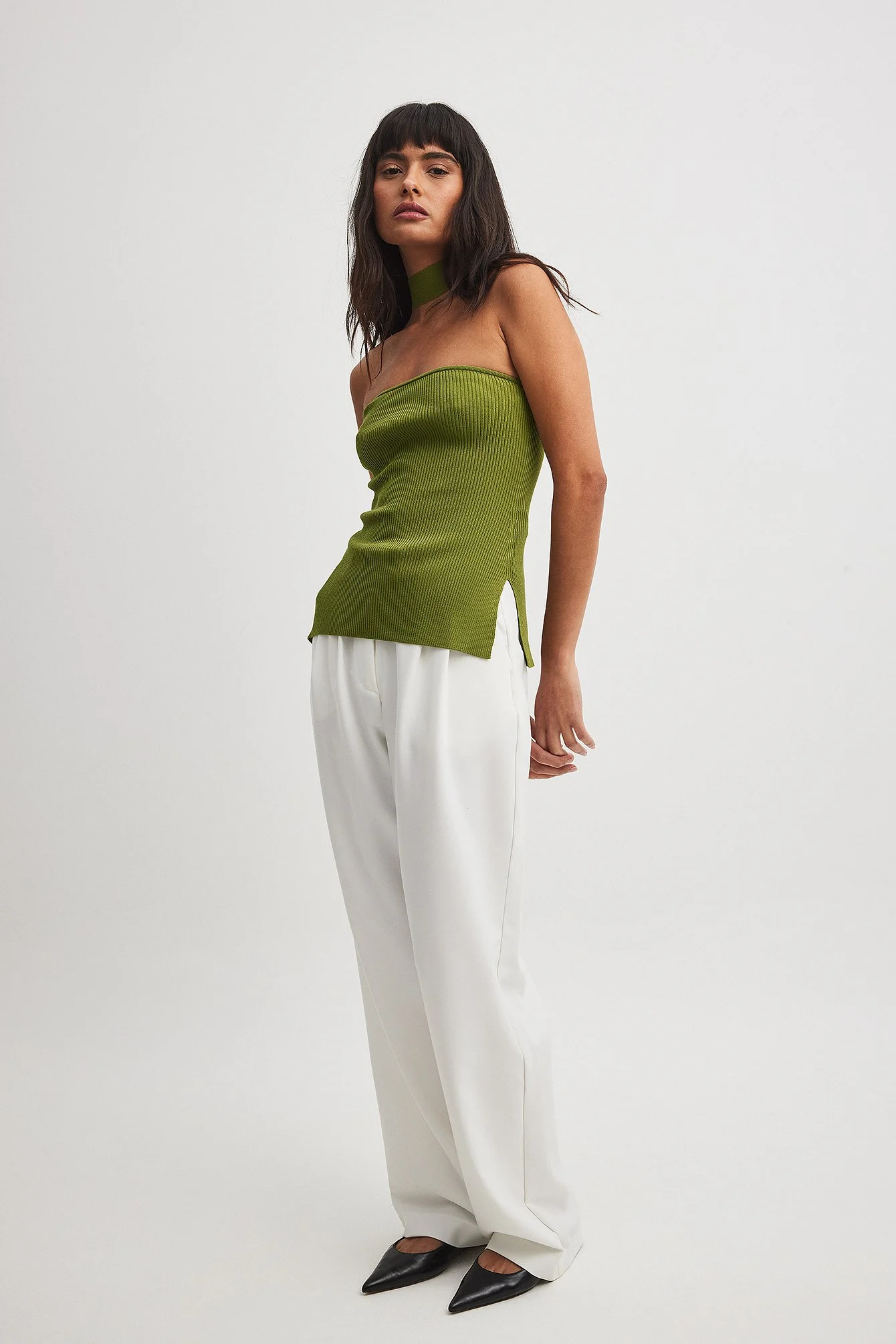 Gestricktes Bandeau-Top mit Choker