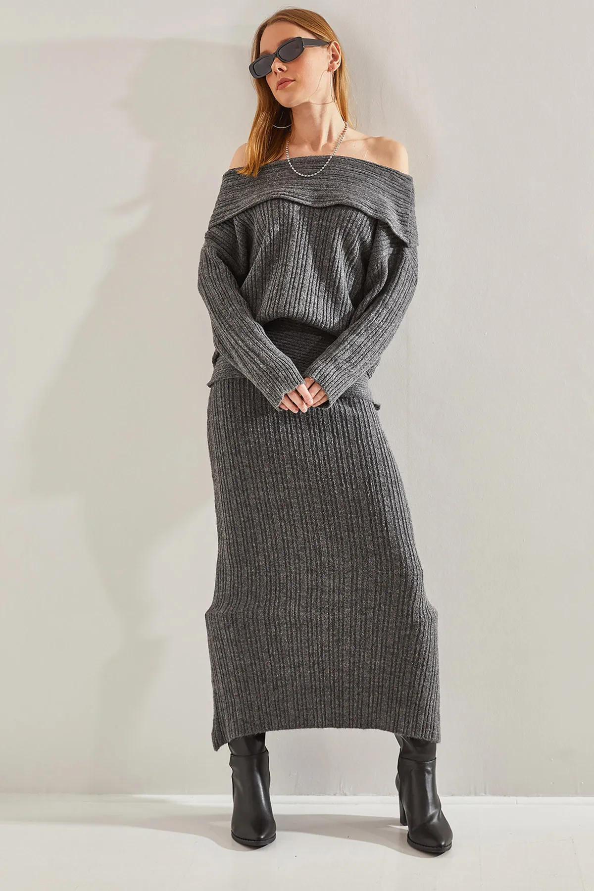 Bianco Lucci  Zweiteiler - Grau - Regular Fit