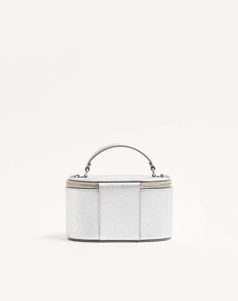 Mini Vanity Bag VLogo Signature In Vitello Granato Laminato