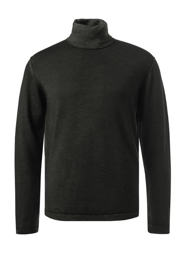 CROSSLEY, Rollkragenpullover, Wolle, dunkelgrau meliert