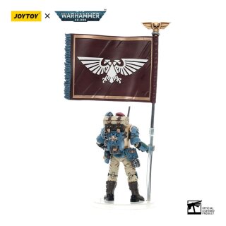 Warhammer 40k Actionfigur 1/18 Astra Militarum Tempestus Scions Command Squad 55th Kappic Eagles Banner Bearer 12 cm