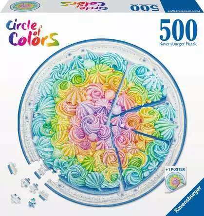 Puzzle 500 Teile - Circle of Colors Rainbow Cake