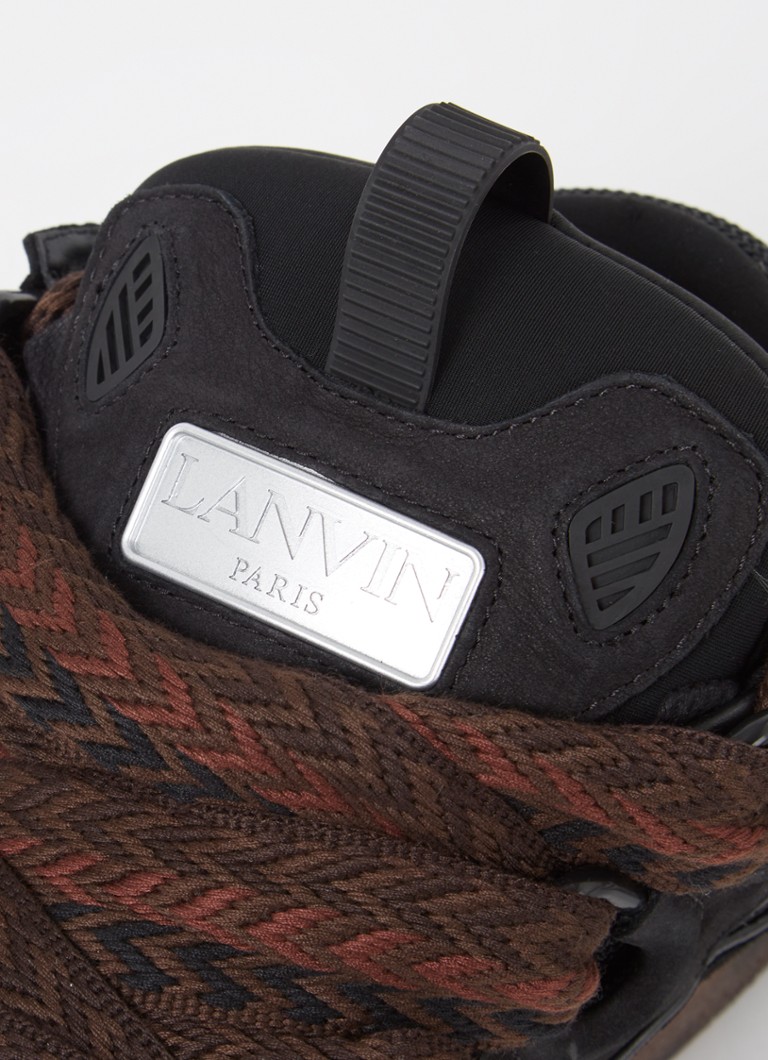 Buty sportowe Lanvin Curb ze skóry cielęcej z detalami z siateczki.