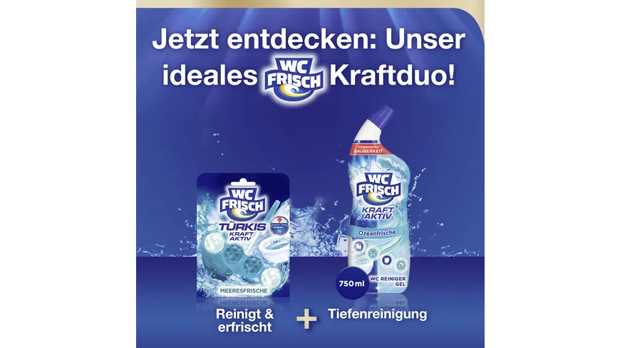 WC FRISCH Kraft Aktiv Türkisspüler Meeresfrische
