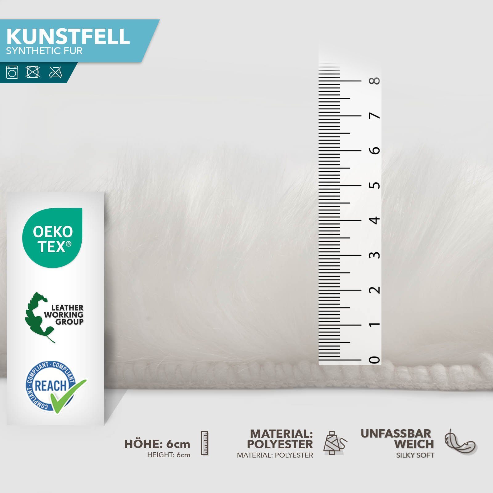 Fellteppich Kunstfell Nelly, Karat, Geruchlos, Kuschelig